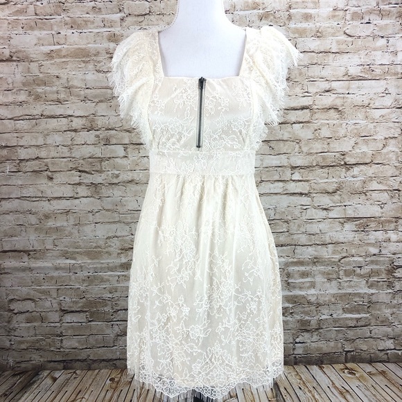 Akualani Dresses & Skirts - Lace Flutter Sleeve Dress